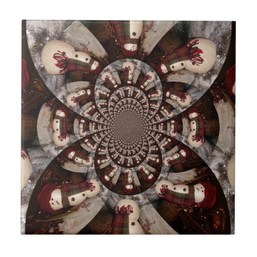 Phantastisch Snowman Fliese (Vorderseite)