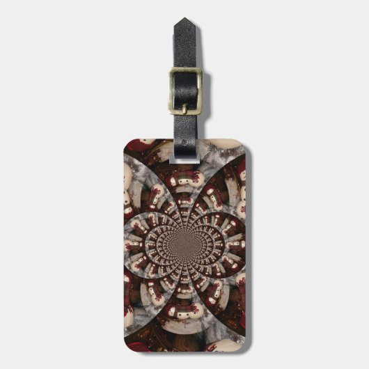 Phantastisch Snowman Gepäckanhänger (Vorderseite vertikal)