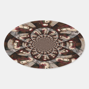 Phantastisch Snowman Ovaler Aufkleber