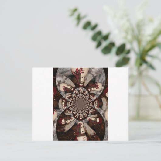 Phantastisch Snowman Postkarte (Stehend Vorderseite)