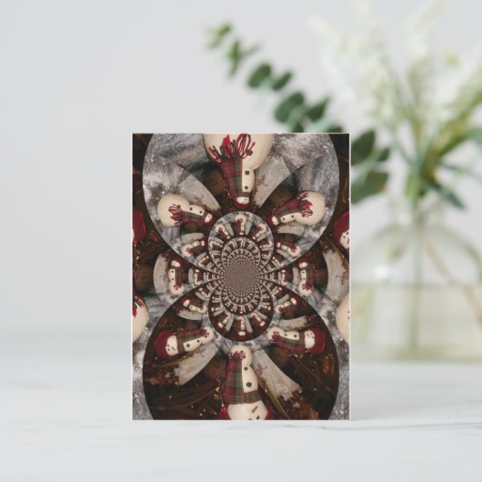 Phantastisch Snowman Postkarte (Stehend Vorderseite)