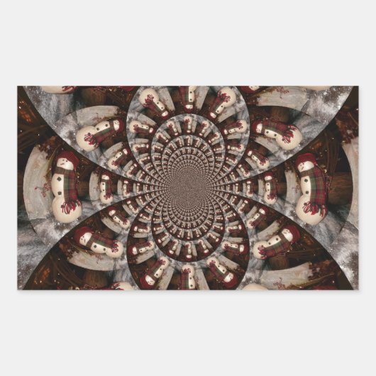 Phantastisch Snowman Rechteckiger Aufkleber (Vorderseite)