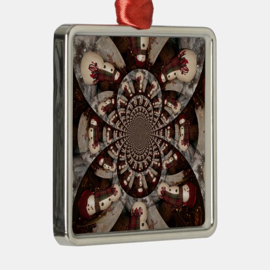 Phantastisch Snowman Silbernes Ornament (Rechts)