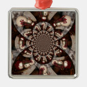 Phantastisch Snowman Silbernes Ornament (Vorne)