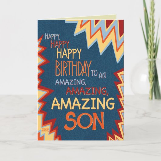 Phantastisch Son Birthday Modern Inspirivity Card Karte (Vorderseite)