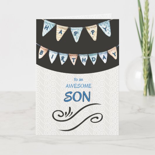 Phantastisch Son Happy Birthday Karte (Vorderseite)