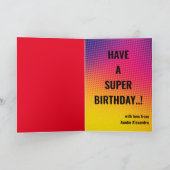 Phantastisch Superhero Birthday Geschenk Phantasti Karte (Innenseite)