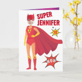 Phantastisch Superhero Birthday Geschenk Phantasti Karte (Gelbe Blume)