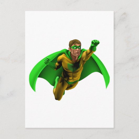 Phantastisch Superhero Illustration Postkarte (Vorderseite)