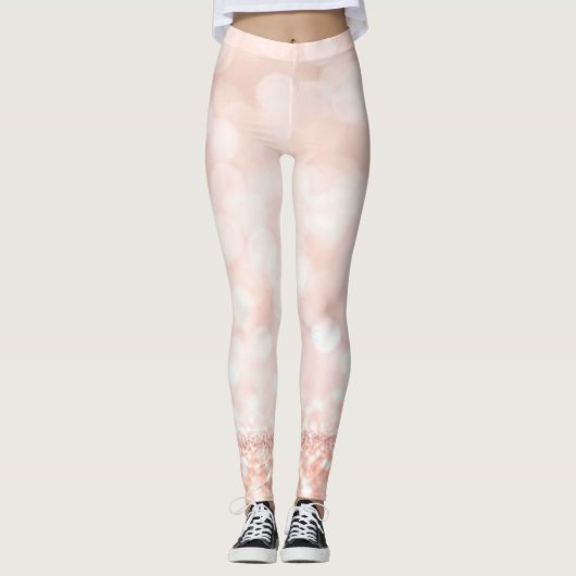 Phantastisch, süß rosa Funkelnd Leggings (Vorderseite)