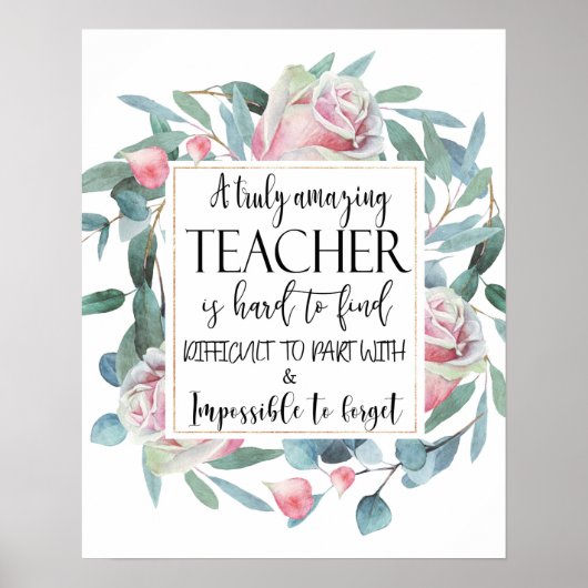 Phantastisch Teacher Bloral Scripting Poster (Vorne)
