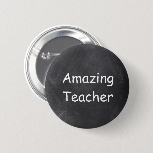 Phantastisch Teacher Chalkboard Design Geschenk Id Button (Vorne & Hinten)