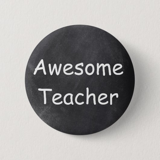 Phantastisch Teacher Chalkboard Design Geschenk Id Button (Vorderseite)