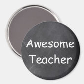 Phantastisch Teacher Chalkboard Design Geschenk Id Magnet (Vorderseite/Rückseite)