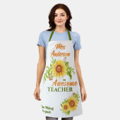 Phantastisch Teacher Floral Sonnenblume Schürze (Getragen)