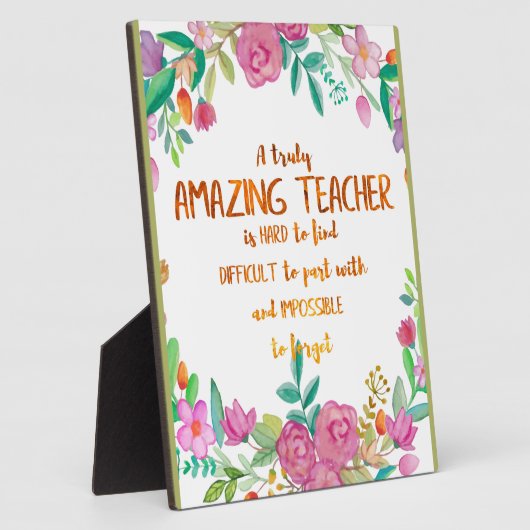 Phantastisch Teacher Wertschätzung Geschenk-Zeiche Fotoplatte (Seite)
