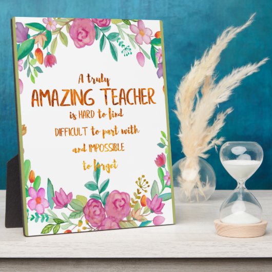 Phantastisch Teacher Wertschätzung Geschenk-Zeiche Fotoplatte (Seite)