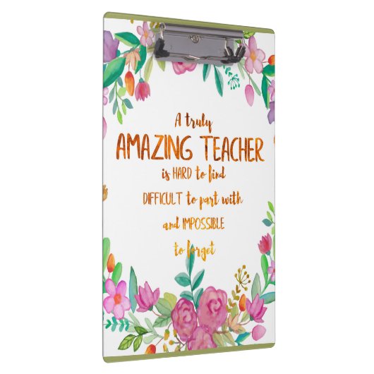 Phantastisch Teacher Wertschätzung Geschenk-Zeiche Klemmbrett (Rechts)