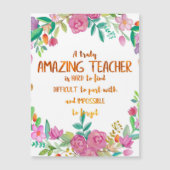 Phantastisch Teacher Wertschätzung Geschenk-Zeiche Magnetkarte (Vorderseite)