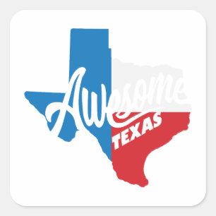 Phantastisch Texas II Quadratischer Aufkleber