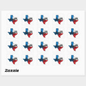 Phantastisch Texas Quadratischer Aufkleber (Blatt)