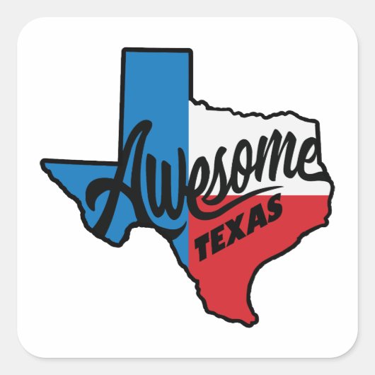Phantastisch Texas Quadratischer Aufkleber (Vorderseite)