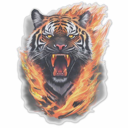 Phantastisch Tiger Aufkleber (Vorderseite)