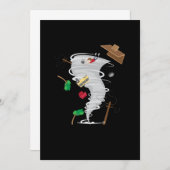 Phantastisch Tornado und Sturmjagd Einladung (Vorne/Hinten)