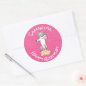 Phantastisch Trendy Unicorn Runder Aufkleber (Umschlag)