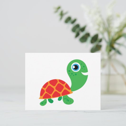 Phantastisch Turtle Postkarte (Stehend Vorderseite)