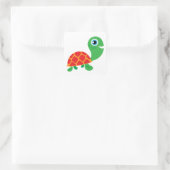 Phantastisch Turtle Quadratischer Aufkleber (Tasche)