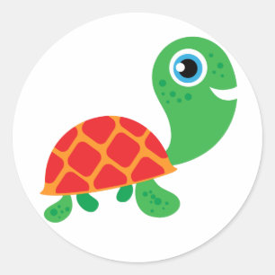 Phantastisch Turtle Runder Aufkleber