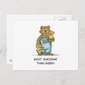 Phantastisch Twin Daddy Postkarte (Vorne/Hinten)