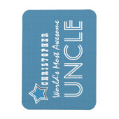 Phantastisch UNCLE Blue White mit Star und Name B3 Magnet (Vertikal)
