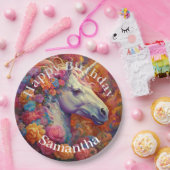 Phantastisch Unicorn Happy Birthday Pappteller (Party)