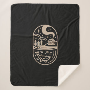 phantastisch von der feinen Linienkunst, eine Komb Sherpadecke