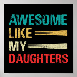 Phantastisch wie meine Daughters Funny Vatertag Poster