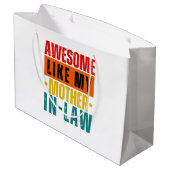 Phantastisch wie meine Schwiegermutter Große Geschenktüte (Rückseite Schrägansicht)