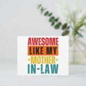 Phantastisch wie meine Schwiegermutter Postkarte (Stehend Vorderseite)