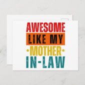 Phantastisch wie meine Schwiegermutter Postkarte (Vorne/Hinten)