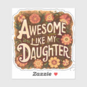 phantastisch wie meine Tochter Aufkleber (Blatt)