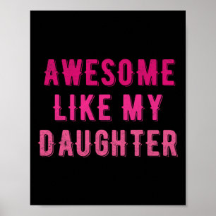 Phantastisch wie meine Tochter Funny Vintage Mama  Poster