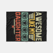 Phantastisch wie meine Tochter gibt Vater Männer V Fleecedecke (Vorderseite (Horizontal))