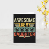 Phantastisch wie meine Tochter gibt Vater Männer V Karte (Gelbe Blume)