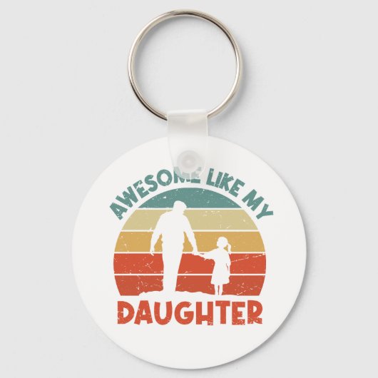 Phantastisch wie meine Tochter Schlüsselanhänger (Rückseite)