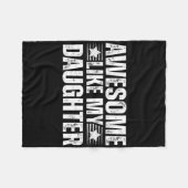 Phantastisch wie meine Tochter spendet Männer Funn Fleecedecke (Vorderseite (Horizontal))