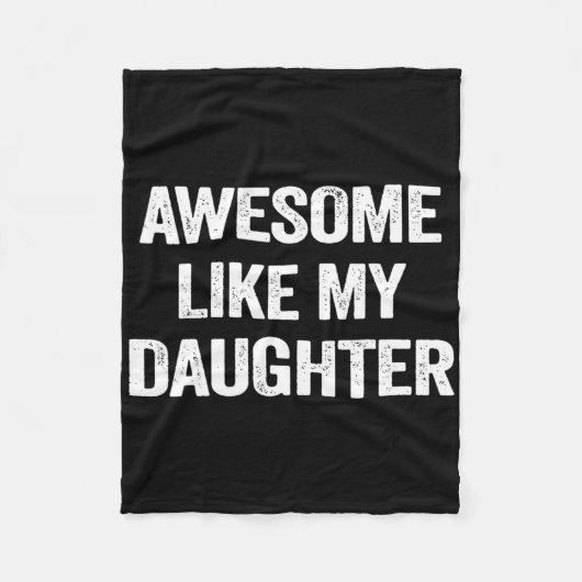 Phantastisch wie meine Tochter spendet Männer Funn Fleecedecke (Vorderseite)