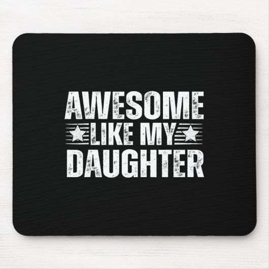 Phantastisch wie meine Tochter spendet Männer Funn Mousepad (Vorne)