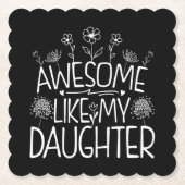 Phantastisch wie meine Tochter Wildblume Mami präs Untersetzer (Vorderseite)