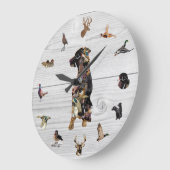 Phantastisch Wildlife Collage Labrador Retriever Große Wanduhr (Winkel)